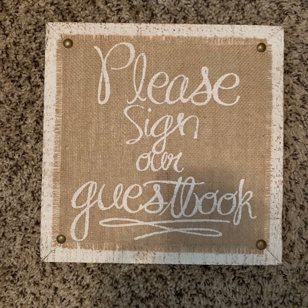 Guest book sign